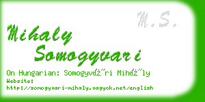 mihaly somogyvari business card